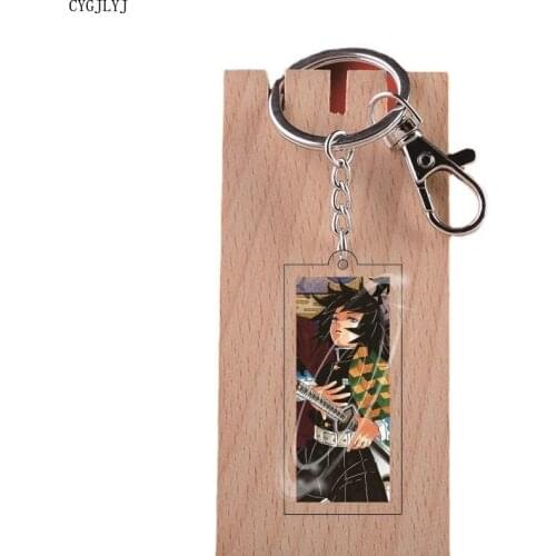 Anime Demon Slayer Kimetsu no Yaiba Two-sided Keychain Cute Acrylic Tanjirou Nezuko Key Chain Jewelry For High School Students