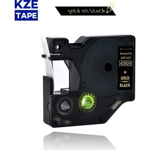Dymo d1 9mm 40924 gold on black label tapes Ribbon compatible Dymo D1 label printer for Dymo Label Printer DYMO LM160 LM280