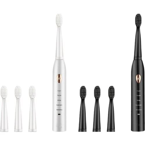 Acoustic Wave Electric Toothbrush Rechargeable Waterproof Electric Toothbrush Couple Set Whitening Teeth