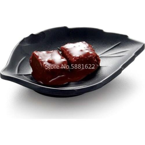 Europe Passed Small Leaf Shape Dish Doufu Plate Fast Food Chain Restaurant Sauce Dish Low Breakage Probability
