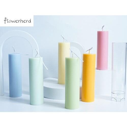 Conjoined Cylindrical Cylinder Geometric Acrylic Candle Mold Plastic Aromatherapy Diy Candle Molds for Candle Making Supplies