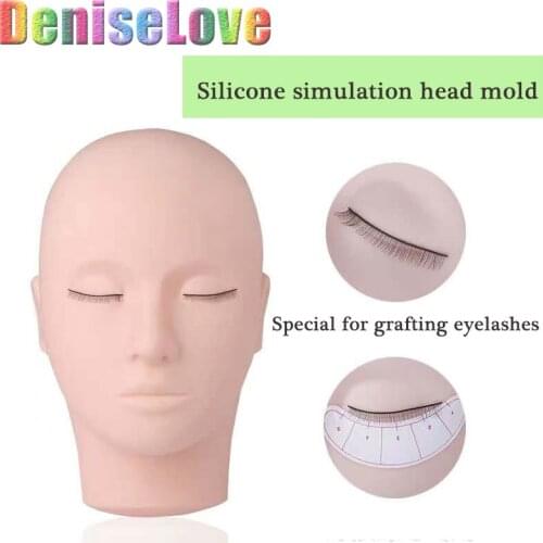 Mannequin head for grafting eyelashes Makeup Silica gel model Eyelash grafting tool manniquin heads