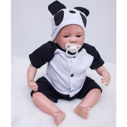48cm Lifelike Reborn Baby Doll Newborn Baby Fashion Doll Christmas Gift Baby Panda Doll Birthday Gift Brinquedos Kids Toys