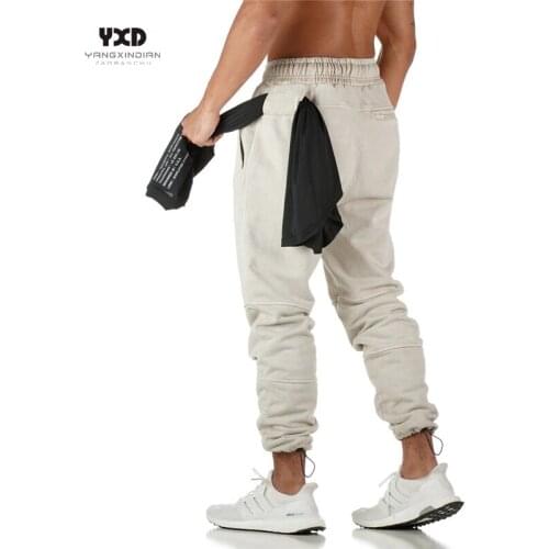 Mens outdoor sports pants mens High Quality cotton Jogger Pants Man play a ball fitness track pants men muscle train Sweatpants