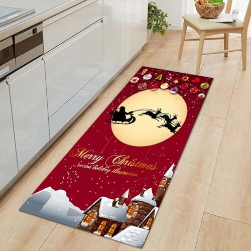 Anti-slip Door Mats Soft Christmas Bedroom Entrance Floor Rug Multi-function Durable Bathroom Carpet Home Living Room Decoration