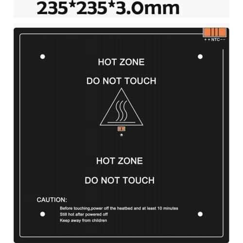 MK3 hotbed latest Aluminum Plate heated 3D Printer Part Hot-bed Support 24V 220W 235*235*3.0mm 3D printer hotbed DIY Accessories