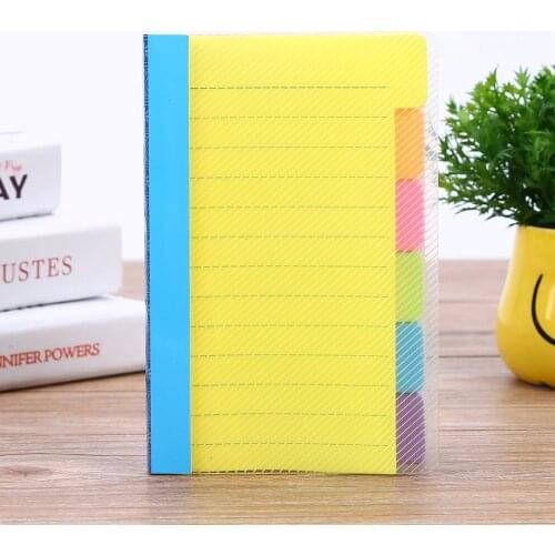 New Sticky Notes Divider Notes Tabs Self-stick Lined Bright Colors Note Pad School Office Supplies Marker Index Pad Tab Memo