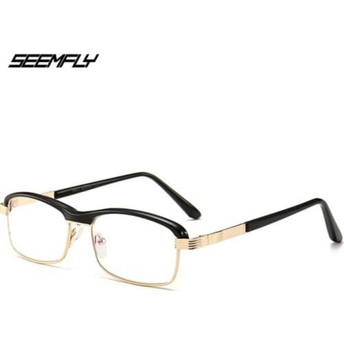 Seemfly New Classic Reading Glasses Men Women Retro Metal Frame Presbyopia Eyewear Anti Blue Rays Goggles Diopter +1.0 To +4.0