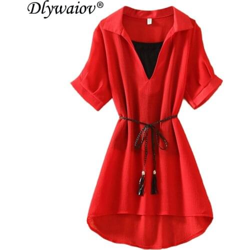 Two-piece Dress women spring clothes 2021 New belt dress womans Female stylish camisole dress summer Red femenina Falda mujer
