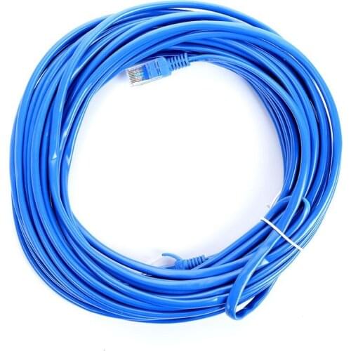 Rj45 Cat5 Cat5e Router Connector Ethernet Network Lan Router Patch Cable Cord Blue Lan 15m Vq6 For Computer Modem Router