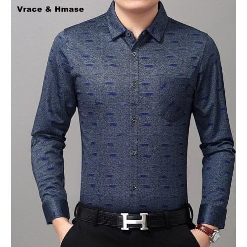 Korean style business casual fashion simple printing long sleeve shirt Spring&Autumn 2018 New quality boutique men shirt M-XXXL