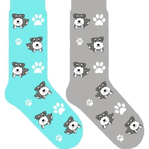 Schnauzer dog socks for human unisex cute paw Schnauzer puppy dog theme gift for women 50 pair/lot