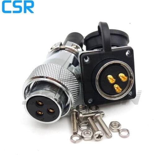 WS16 series waterproof 3 pin power connector plug and socket, connector waterproof connectors electric Male and female connector