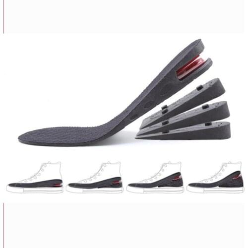 Invisible Height Increase Insole Cushion Height Lift Adjustable 3-9cm Cut Shoe Heel Insert Taller Support Absorbant Foot Pad