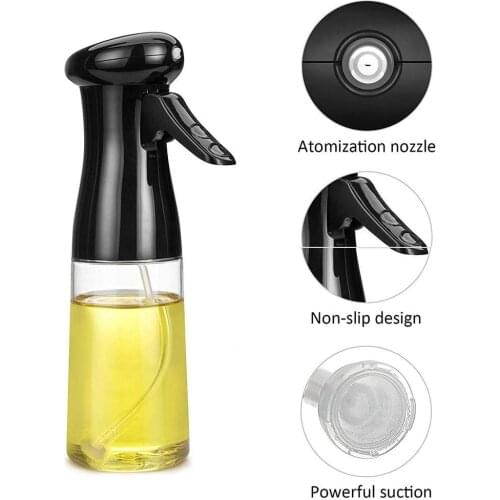 1pcs 210ml Oil Spray Bottle Kitchen Oil Bottle Cooking Bottle Vinegar Tool Mist Bbq Sprayer Baking Barbecue Spray Cooking P M3N7