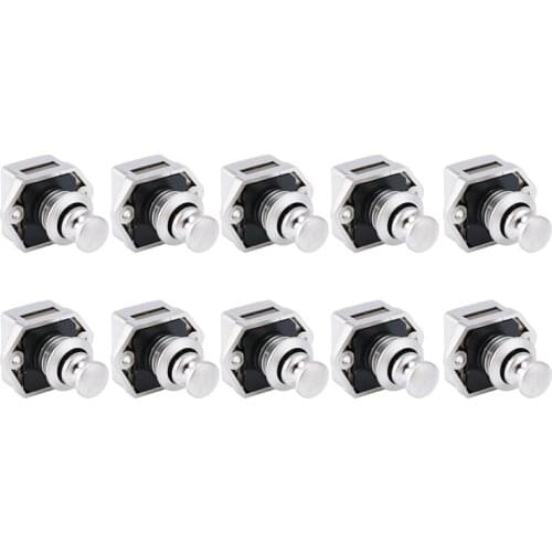 10pcs Diameter 20mm Camper Car Push Lock RV Caravan Boat Drawer Latch Button Locks With Fitting Screws Striker Plate Parts