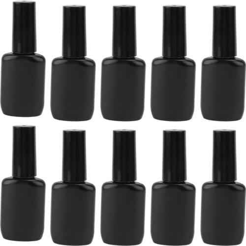 10Pcs Portable Empty Nail Polish Bottle Multifunction Lotion Liquid Bottle Black