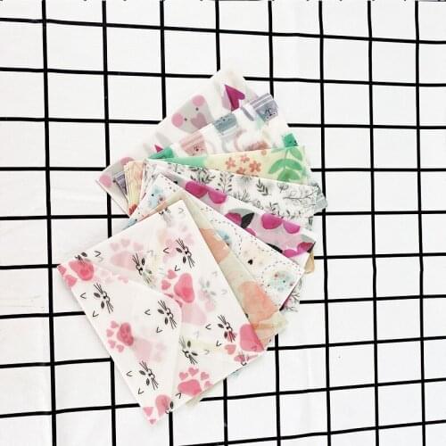 3pcs/pack Lovely Beautiful Flowers Envelopes Letterhead Cherry Roses Letter Paper Fresh Elegant Floral Envelopes Stationery