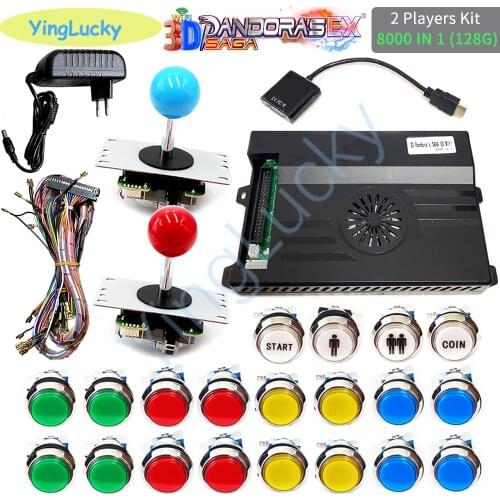 3D Wifi Pandora Saga EX Box 8000 in 1 DIY Kit Copy Sanwa Joystick and Buttons Game Console Arcade Cabinet Machine 2 Plays