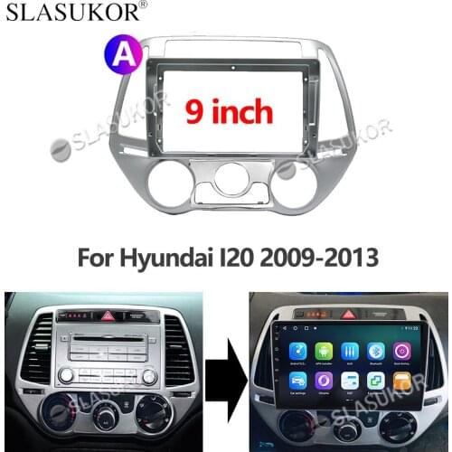 9 INCH Audio Fitting For Hyundai I20 2009 -2013 Wires Board Control CANBUS Work Stereo Panel Dash Installation DVD Frame 2din