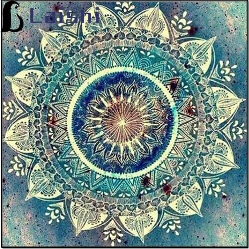 5D Diy Daimond Paintings Abstract Mandala 3D Diamond Painting Round Rhinestones mosaic Diamant Painting Embroidery Flowers Decor