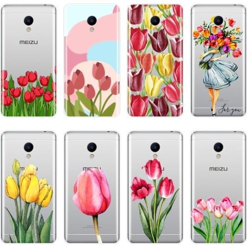 For Meizu M6 M6S M6T M5 M5C M5S M3 M3S M2 Case Silicone Flower Girl Tulip Soft Back Cover For Meizu M6 M5 M3 M2 Note Phone Case