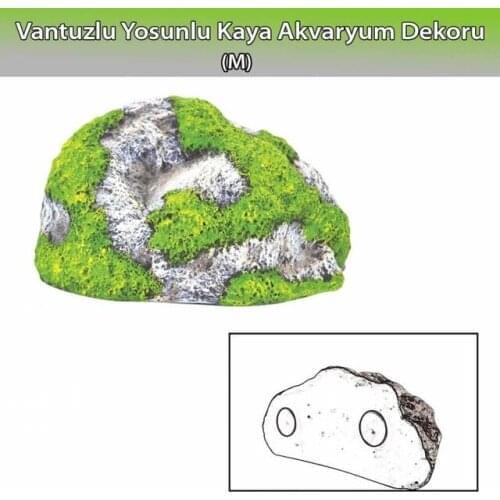 Dophin Aquarium Decor Mossy Rocky 231977090