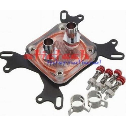 By dhl or ems 20pcs CPU Water Cooling Block Water Cooler 50mm Copper Base Cool Inner Channel Waterblock For Intel 775/AM3