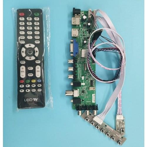 Kit for N140BGE-LB2 remote Controller board 3363 digital TV VGA USB HDMI AV LED 1366X768 40pin LVDS DVB-T signal panel Screen