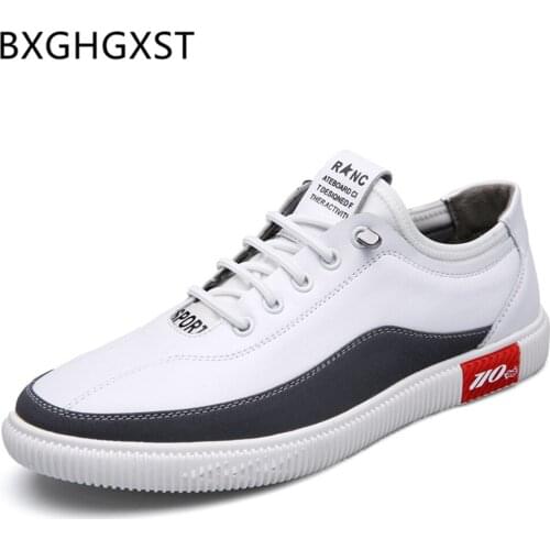 Casual Shoes Men Sneakers Loafers Men White Shoes Designer 2020 Genuine Leather Shoes Men Slip on Luxury Brand Leather Sneakers