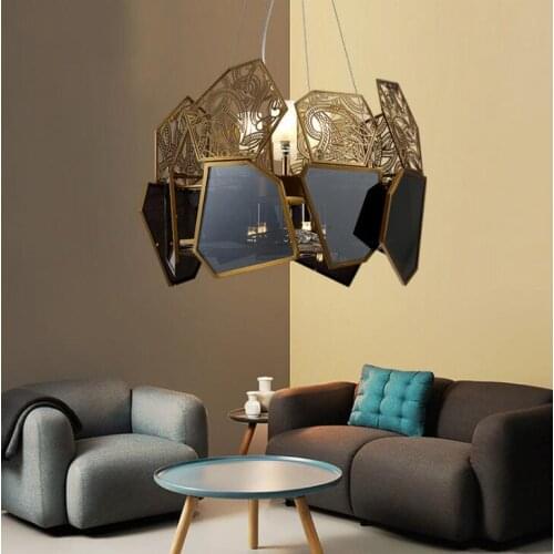 Neo-classical retro black chandelier postmodern personality creative living room restaurant cafe art creative chandelier