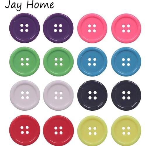 100Pcs 9mm Resin Buttons Sewing Buttons for Clothing Colorful Round Decorative Button Scrapbooking DIY Crafts Sewing Supplies