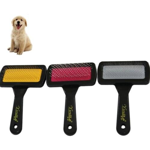 Pet Dog Comb Brush Hair Removal Candy Color Comfortable Handle For Cat Bath Grooming Tool Clean Floating Fur Pets Supplier