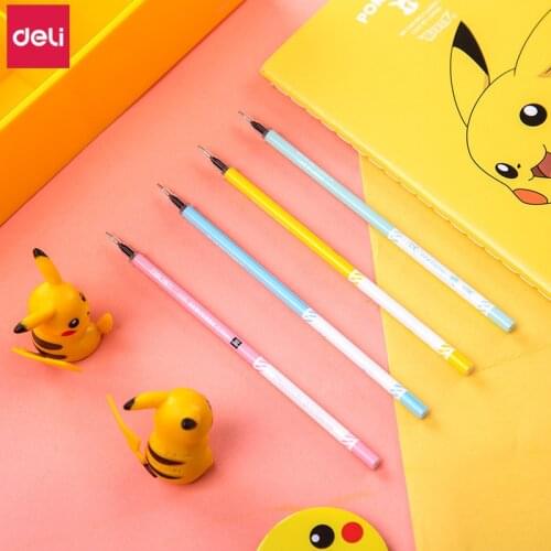 Deli Pokemon gel pen ink creative 0.35mm pen refill cute cartoon pikachu 0.5mm gel pen kawaii school supplies office stationery