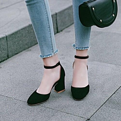 Big Size high heels sandals women shoes woman summer ladies High-heeled sandals with buckles