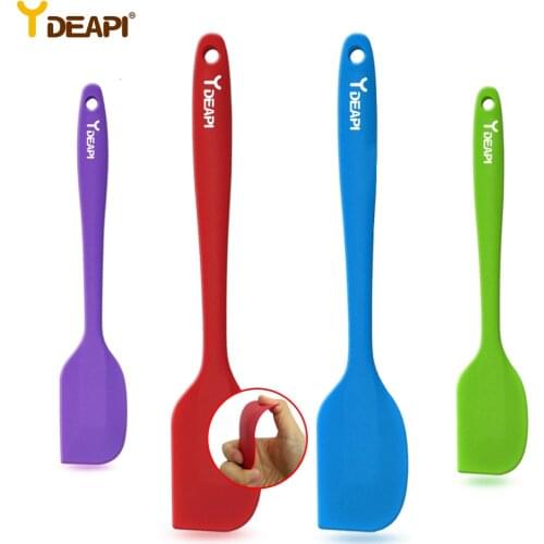 YDEAPI Food Grade Non Stick Butter Cooking Silicone Spatula Set Cookie Pastry Scraper Cake Baking Spatula Silicone Spatula