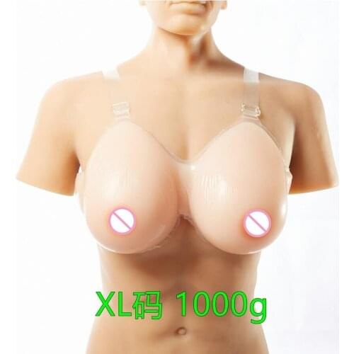 Silicone Fake False Breast crossdresser silicone breast form silicone breast chest prosthesis 1000g 34DD/36D-38C Free shipping