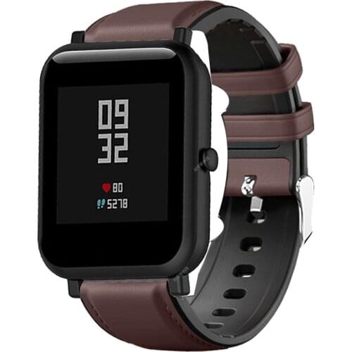 20mm Silicone Leather Strap for Xiaomi Huami Amazfit Bip Youth 1S/Bip S/U/U Pro Wrist Bracelet For Amazfit GTS 2/2Mini Watchband