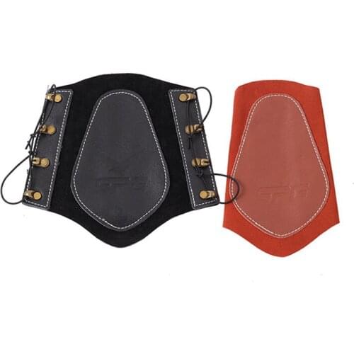 Archery Cowhide Arm Guard with Adjustable Straps Protective Gear Lightweight Shooting Gear Protection Accessories