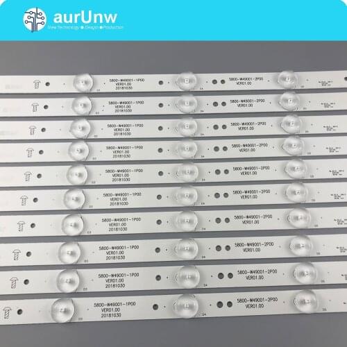 TKDMR 10pcs /set 49" inch TV LED Strip 5800-W49001-1P00 for 49E6000 49E3000 480mm 6LED Universal tv led backlight strip used