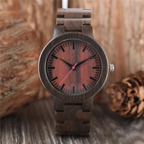 Vintage Wooden Wristwatch Full Wood Case Analog Classic Pattern Band Male Female Clock Simple Sport Quartz Watch relogio