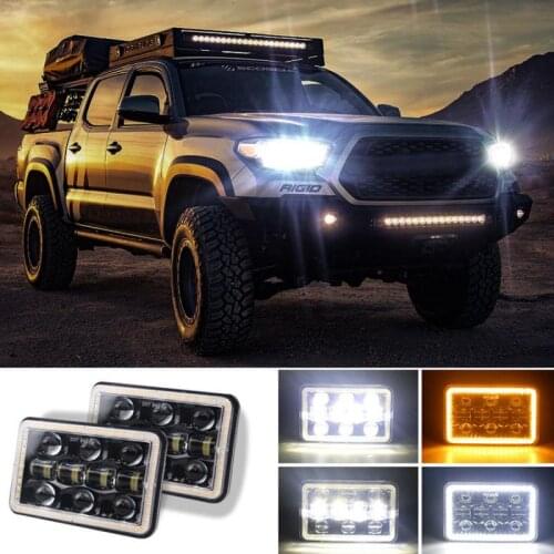 High Quality 4X6 5" 300W LED H4 Waterproof Car Headlight Hi-Lo Beam For JEEP Wrangler YJ XJ ATV SUV 3000K 6000K Easy to Install