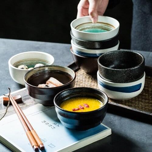 Japanese rice bowl ceramic bowl ramen noodle bowl small bowl set soup bowls 4.5-inch rice bowl restaurant home bowl tableware