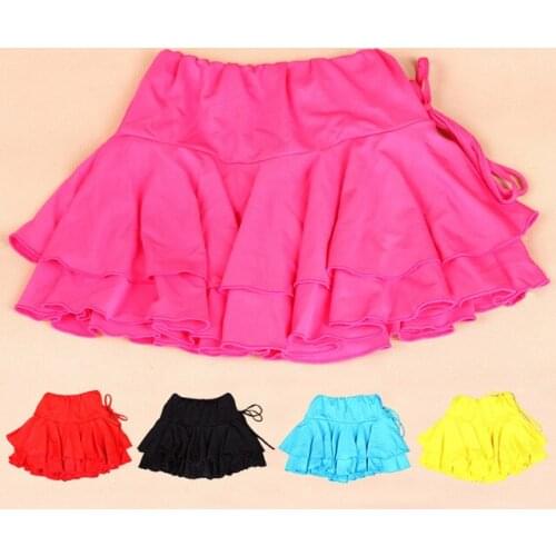 Free Shipping 95-165cm Girls Tutu Dancing Dress Kids Ballroom Salsa Dance Skirt Girls Women Latin Dance Skirt Latin Rumba Skirt