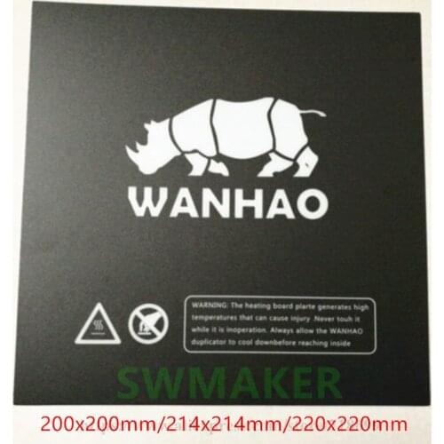 10pcs* Wanhao i3 Plus Square heating plate build plate tape sticker surface plate for DIY 3D Printer Square 200/214/220mm