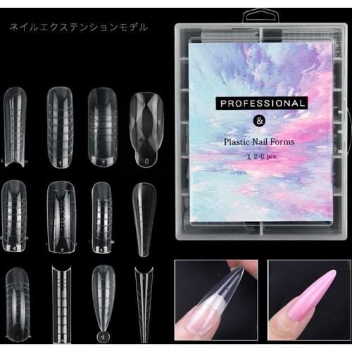 120pcs/box Nail Manicure Model Crystal Fake Nails Tips Extend Paperless Fast Phototherapy Extend Nail Tip