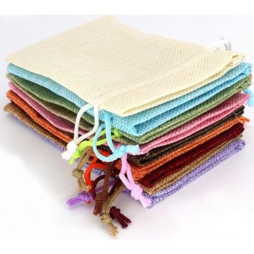 5Pcs/lot Jewelry Pouches Gift Bag and Packaging Fabric Drawstring Pouches For Jewelry Finding Wedding Engagement DIY Accessories