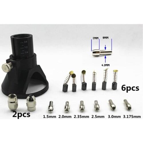 6pcs Copper chuck+6pcs A grade carbon brush+ Locator Horn seat for DREMEL Grinder