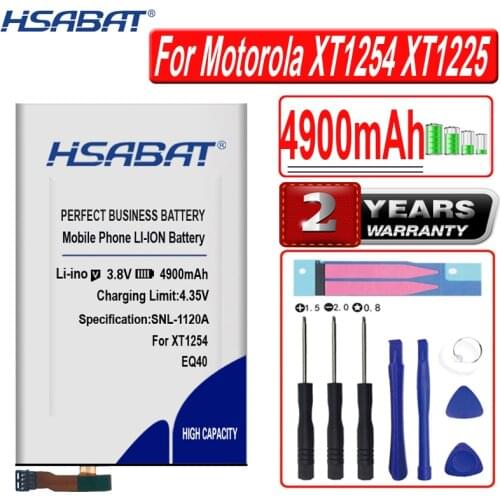 HSABAT EQ40 4900mAh Battery for Motorola Moto Droid Turbo XT1254 XT1225