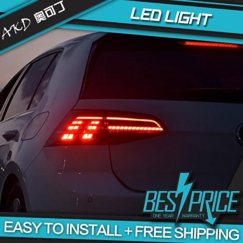 Car Styling Tail Lamp for VW Golf 7 Tail Light 2013-2019 Golf 7.5 Golf7 Rear Stop LED DRL Smoke Color Reverse auto Accessories